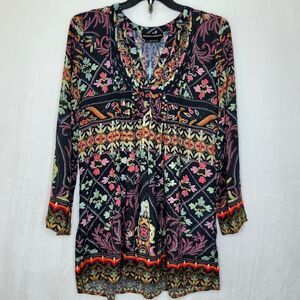 Hemant & Nandita Multicolor Embroidered Mini Dress Size Small